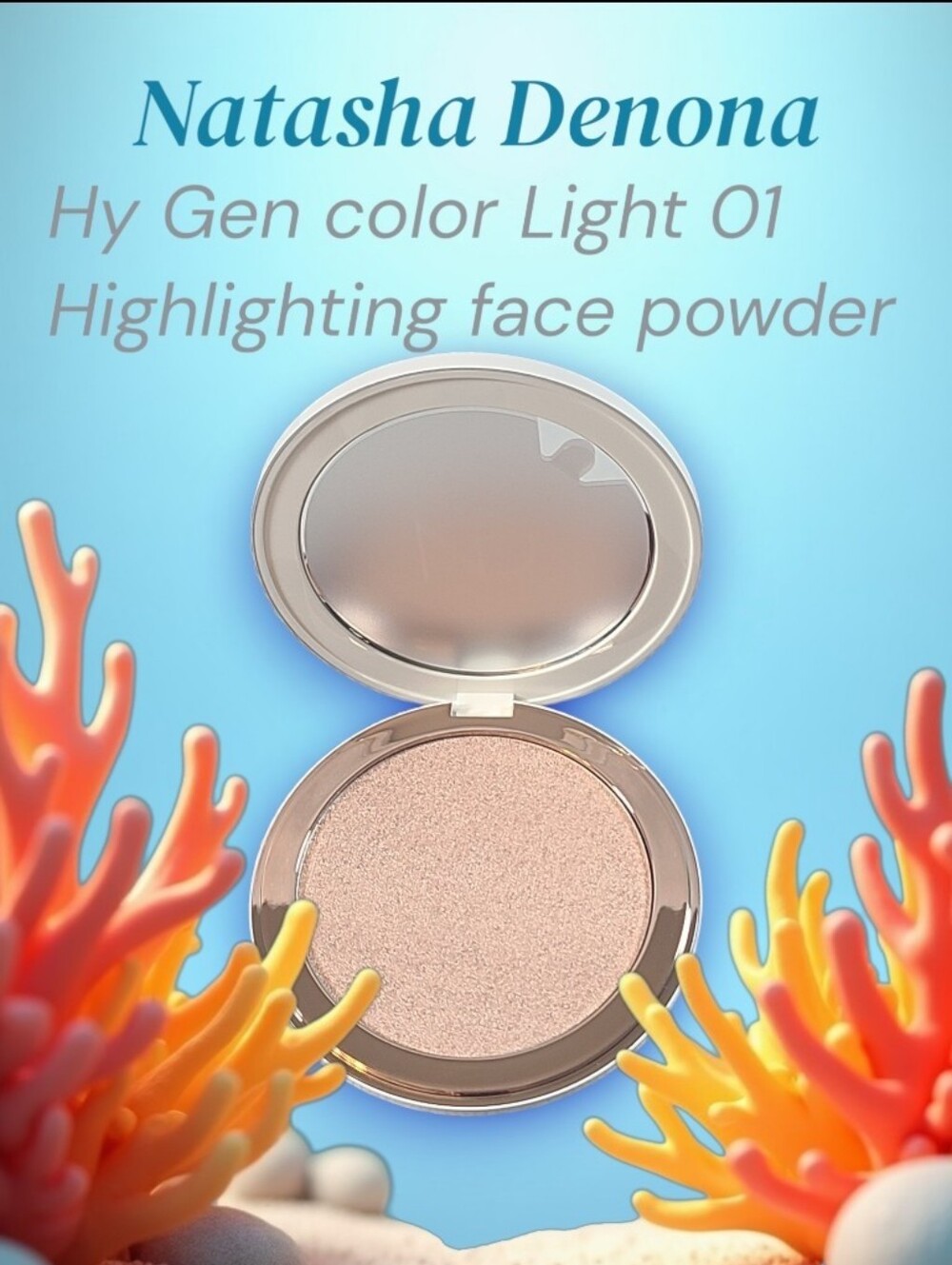 Natasha Denona Hy-Gen Skincare Infused Glow Beautiful Highlighting Face Powder